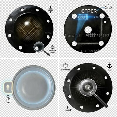 Custom Large Diameter 500mm Valve Rubber Diaphragm Large Format Compression Molded Industrial