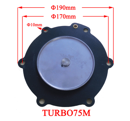 Модель TURBO-DB16 75M размера диафрагмы клапана электромагнитного ИМПа ульс изготовленная на заказ 1,5 дюйма